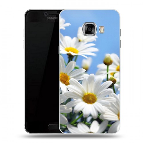 Дизайнерский пластиковый чехол для Samsung Galaxy C5 Ромашки