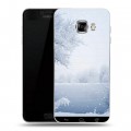 Дизайнерский пластиковый чехол для Samsung Galaxy C7 Зима