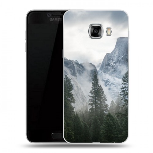 Дизайнерский пластиковый чехол для Samsung Galaxy C7 горы