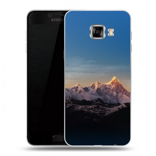 Дизайнерский пластиковый чехол для Samsung Galaxy C7 горы
