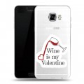 Полупрозрачный дизайнерский пластиковый чехол для Samsung Galaxy C7 День Святого Валентина