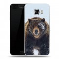 Дизайнерский пластиковый чехол для Samsung Galaxy C7 Медведь