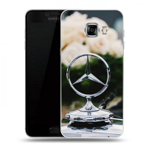 Дизайнерский пластиковый чехол для Samsung Galaxy C7 Mercedes
