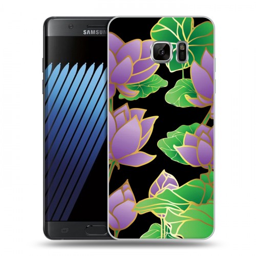 Дизайнерский пластиковый чехол для Samsung Galaxy Note 7 Люксовые цветы