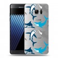 Полупрозрачный дизайнерский пластиковый чехол для Samsung Galaxy Note 7 Прозрачные рыбы