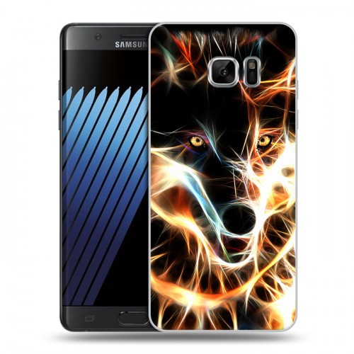 Дизайнерский пластиковый чехол для Samsung Galaxy Note 7 Пламенные животные