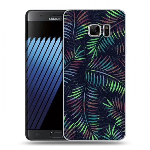 Дизайнерский пластиковый чехол для Samsung Galaxy Note 7 Принты листьев