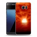 Дизайнерский пластиковый чехол для Samsung Galaxy Note 7 Солнце