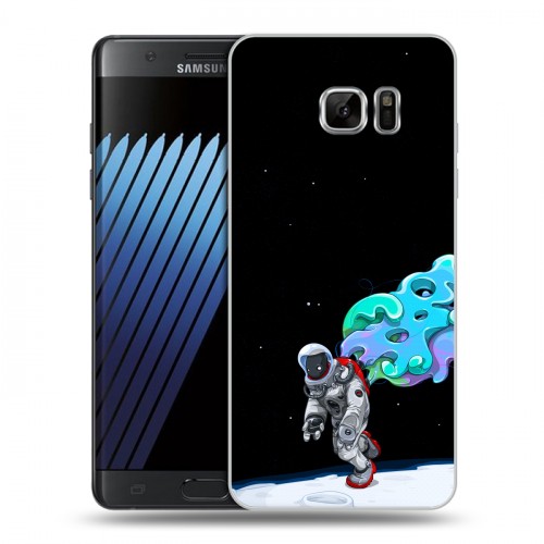 Дизайнерский пластиковый чехол для Samsung Galaxy Note 7 Космонавт
