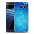 Дизайнерский пластиковый чехол для Samsung Galaxy Note 7 Снежинки
