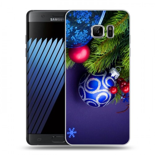 Дизайнерский пластиковый чехол для Samsung Galaxy Note 7 Новогодняя хвоя
