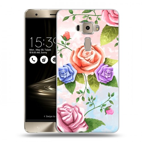 Дизайнерский пластиковый чехол для Asus ZenFone 3 Романтик цветы