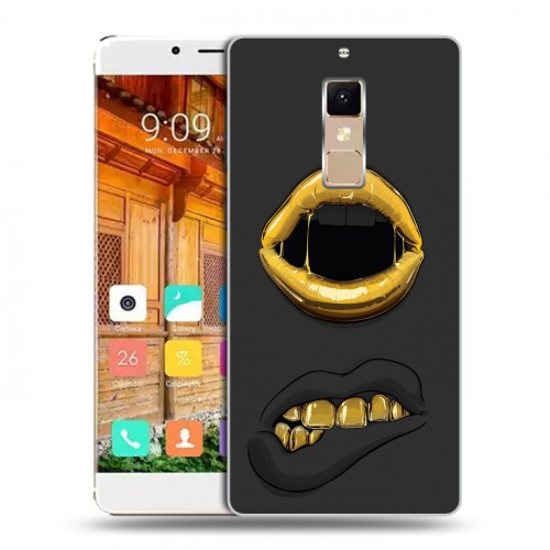 Дизайнерский пластиковый чехол для Elephone S3 Черное золото