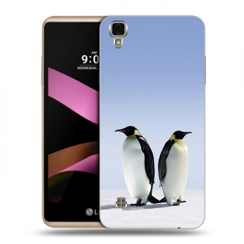 Дизайнерский пластиковый чехол для LG X Style Пингвины