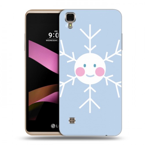 Дизайнерский пластиковый чехол для LG X Style снежинка