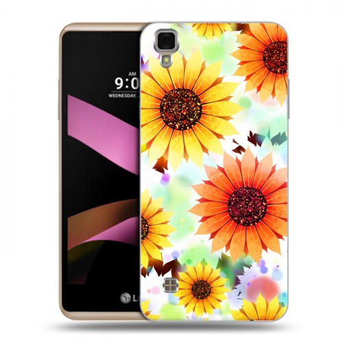 Дизайнерский силиконовый чехол для LG X Style Органические цветы