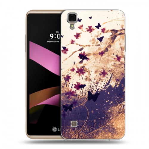 Дизайнерский силиконовый чехол для LG X Style Цветочные мазки