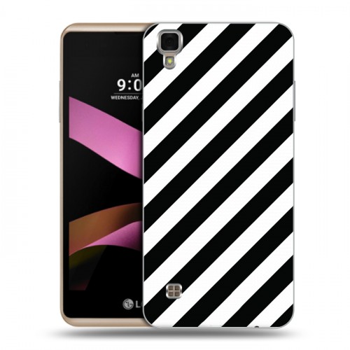 Дизайнерский пластиковый чехол для LG X Style Черно-белые фантазии