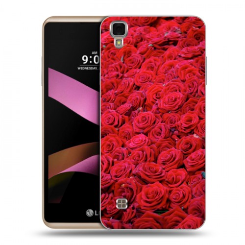 Дизайнерский пластиковый чехол для LG X Style Розы