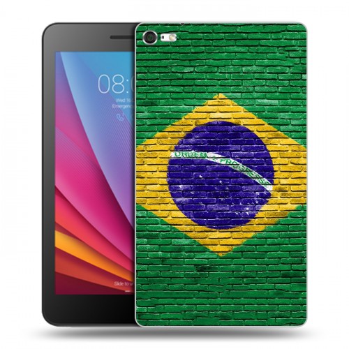 Дизайнерский силиконовый чехол для Huawei MediaPad T2 7.0 Pro Флаг Бразилии