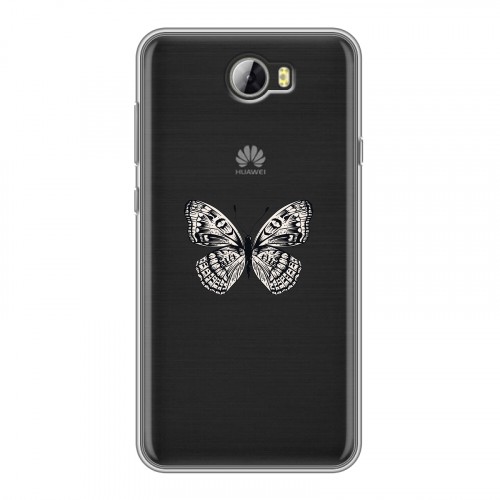 Полупрозрачный дизайнерский пластиковый чехол для Huawei Y5 II прозрачные Бабочки 