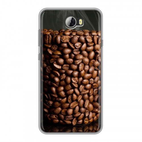 Дизайнерский силиконовый чехол для Huawei Y5 II кофе текстуры