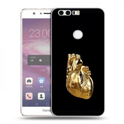 Дизайнерский пластиковый чехол для Huawei Honor 8 Черное золото