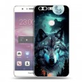 Дизайнерский пластиковый чехол для Huawei Honor 8 Волк и луна