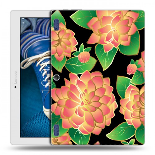 Дизайнерский силиконовый чехол для Lenovo Tab 2 A10-30 Люксовые цветы