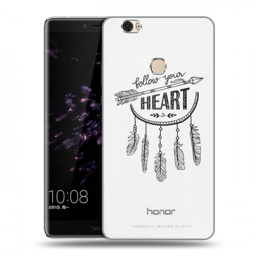 Полупрозрачный дизайнерский пластиковый чехол для Huawei Honor Note 8 Прозрачные ловцы снов