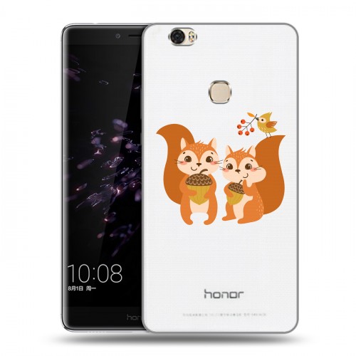 Полупрозрачный дизайнерский пластиковый чехол для Huawei Honor Note 8 Прозрачные белки