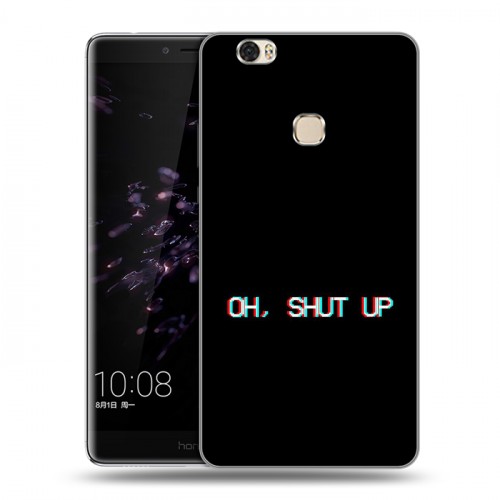 Дизайнерский пластиковый чехол для Huawei Honor Note 8 Минимализм на черном