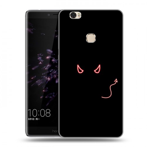 Дизайнерский пластиковый чехол для Huawei Honor Note 8 Минимализм на черном