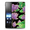 Дизайнерский пластиковый чехол для Sony Xperia TX Люксовые цветы