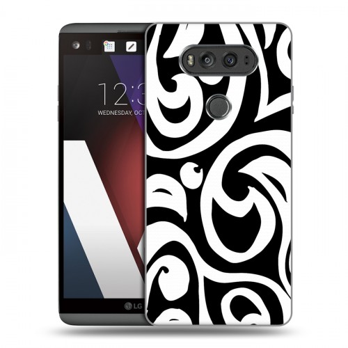 Дизайнерский пластиковый чехол для LG V20 Черно-белые фантазии
