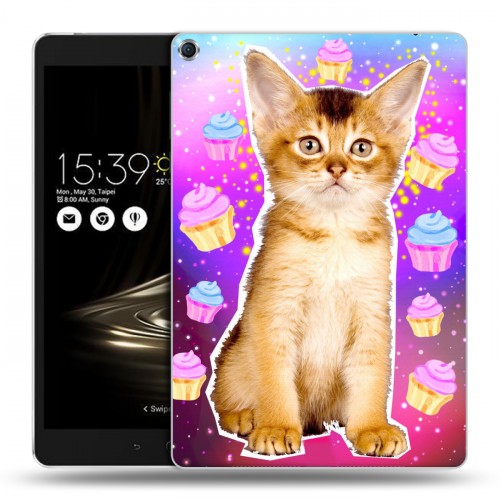 Дизайнерский силиконовый чехол для ASUS ZenPad 3S 10 Космик кошки