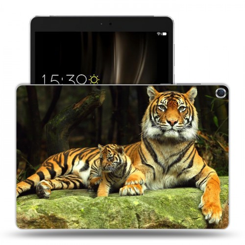 Дизайнерский силиконовый чехол для ASUS ZenPad 3S 10 Тигры