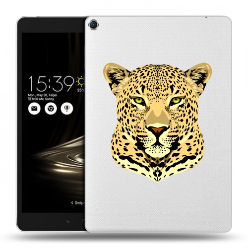 Дизайнерский силиконовый чехол для ASUS ZenPad 3S 10 Прозрачные леопарды