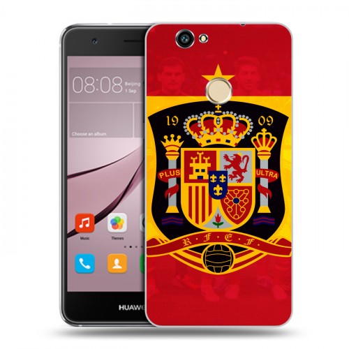Дизайнерский силиконовый с усиленными углами чехол для Huawei Nova флаг Испании