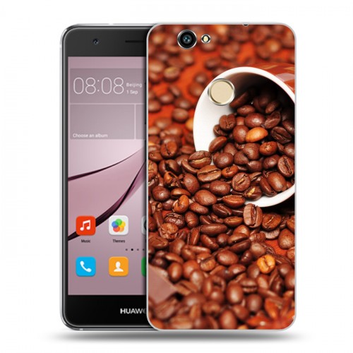 Дизайнерский силиконовый с усиленными углами чехол для Huawei Nova Кофе напиток