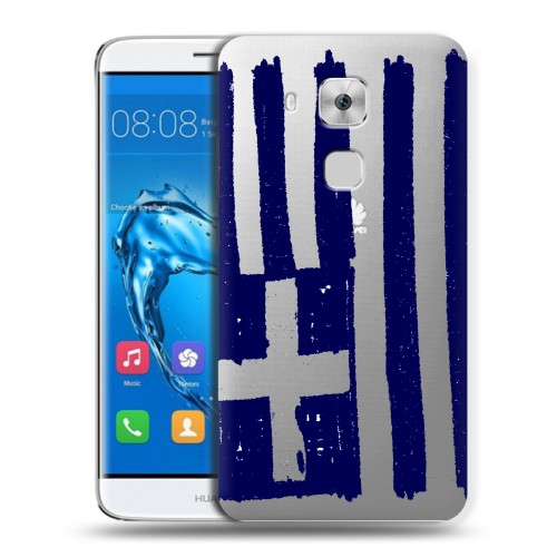 Полупрозрачный дизайнерский пластиковый чехол для Huawei Nova Plus флаг греции
