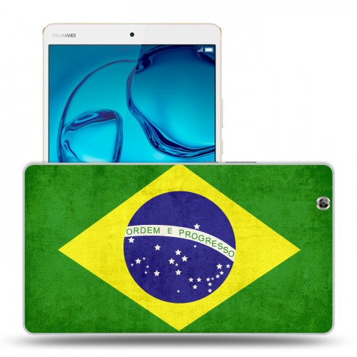 Дизайнерский силиконовый чехол для Huawei MediaPad M3 флаг Бразилии