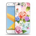 Дизайнерский пластиковый чехол для HTC One A9S Романтик цветы