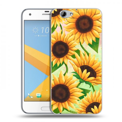 Дизайнерский силиконовый чехол для HTC One A9S Романтик цветы