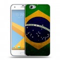 Дизайнерский силиконовый чехол для HTC One A9S Флаг Бразилии