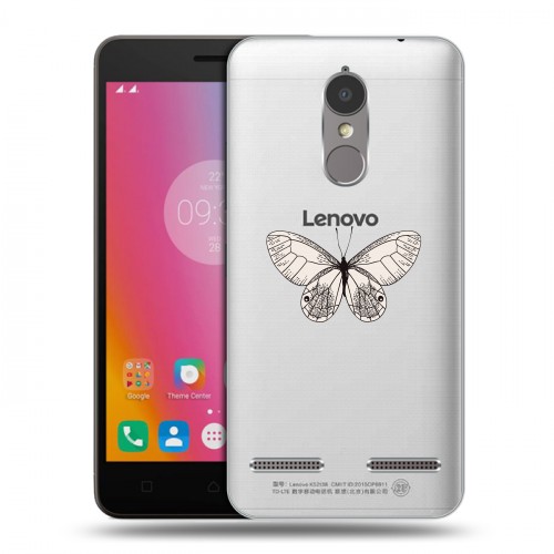 Полупрозрачный дизайнерский пластиковый чехол для Lenovo K6 прозрачные Бабочки 