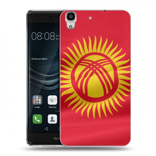 Дизайнерский пластиковый чехол для Huawei Y6II флаг Киргизии