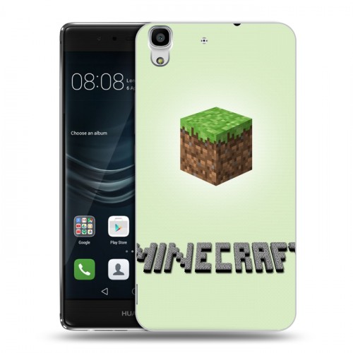 Дизайнерский пластиковый чехол для Huawei Y6II Minecraft