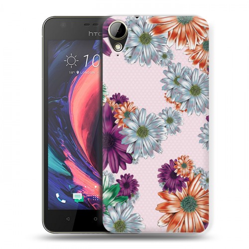 Дизайнерский пластиковый чехол для HTC Desire 10 Lifestyle Цветочный арт-деко