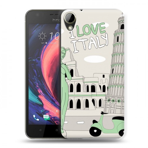 Дизайнерский пластиковый чехол для HTC Desire 10 Lifestyle Столичные зарисовки